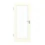 Frontansicht von GARANT Zimmertür W980ST15 Platinweiß GHK08 mit Lichtausschnitt LA-2