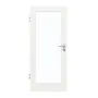 Frontansicht von GARANT Zimmertür Weißlack 9016 CPL mit Lichtausschnitt LA-3