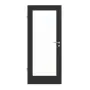 Frontansicht von GARANT Zimmertür Matt RAL 9005 G-TEC mit Lichtausschnitt LA-3