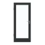 Frontansicht von GARANT Zimmertür U12000SD Vulkanschwarz GHK08 mit Lichtausschnitt LA-3