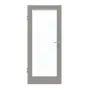 Frontansicht von GARANT Zimmertür U12115SD Platingrau GHK08 mit Lichtausschnitt LA-3