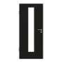 Frontansicht von GARANT Zimmertür 0901-60 Black Resopal mit Lichtausschnitt LA-4 mittig