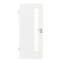 Frontansicht von GARANT Zimmertür D354-60 Designer White Resopal mit Lichtausschnitt LA-4 schlossseitig