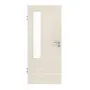 Frontansicht von GARANT Zimmertür Quer Authentic Perl GCK08 mit Lichtausschnitt LA-5 bandseitig