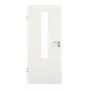 Frontansicht von GARANT Zimmertür Weiß Struktur Premium GCK08 mit Lichtausschnitt LA-5 mittig
