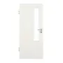 Frontansicht von GARANT Zimmertür Weiß Struktur Premium GCK08 mit Lichtausschnitt LA-5 schlossseitig