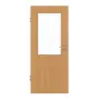 Frontansicht von GARANT Zimmertür Eiche Premium GCK08 mit Lichtausschnitt LA-6