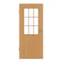 Frontansicht von GARANT Zimmertür Eiche Premium CPL mit Lichtausschnitt LA-6 Sprosse SP2