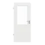 Frontansicht von GARANT Zimmertür Matt Weißlack 9016 G-TEC mit Lichtausschnitt LA-6