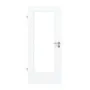 Frontansicht von Innentür-Set Weiß Struktur CPL LA 02 mit Zarge und Drücker - Classen