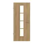 Frontansicht von CLASSEN Innentür 4.6 Hickory Eiche CPL mit Lichtausschnitt