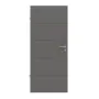Frontansicht von HÖRMANN Innentür Groove 15 Staubgrau RAL 7037 Lack DesignLine