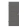 Frontansicht von HÖRMANN Innentür Groove 22 Staubgrau RAL 7037 Lack DesignLine