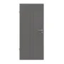 Frontansicht von HÖRMANN Innentür Groove 23 Staubgrau RAL 7037 Lack DesignLine