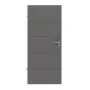 Frontansicht von HÖRMANN Innentür Groove 27 Staubgrau RAL 7037 Lack DesignLine