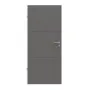 Frontansicht von HÖRMANN Innentür Groove 31 Staubgrau RAL 7037 Lack DesignLine