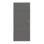 Frontansicht von HÖRMANN Innentür Groove 34 Staubgrau RAL 7037 Lack DesignLine