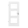 Frontansicht von LEBO Innentür Strukturiert Weiß ähnl. RAL 9016 Versio mit Lichtausschnitt LA 11