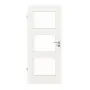 Frontansicht von LEBO Innentür Ultramatt Weiß ähnl. RAL 9016 Versio mit Lichtausschnitt LA 11