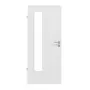 Frontansicht von LEBO Innentür Cotton Like Weiß ähnl. RAL 9016 Versio mit Lichtausschnitt LA 24 bandseitig