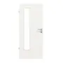 Frontansicht von LEBO Innentür Ultramatt Weiß ähnl. RAL 9016 Versio mit Lichtausschnitt LA 24 bandseitig