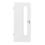 Frontansicht von LEBO Innentür Strukturiert Weiß ähnl. RAL 9016 Versio mit Lichtausschnitt LA 24 schlossseitig