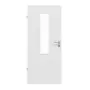 Frontansicht von LEBO Innentür Cotton Like Weiß ähnl. RAL 9016 Versio mit Lichtausschnitt LA 4 mittig