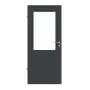 Frontansicht von LEBO Innentür Ultramatt Anthrazit ähnl. RAL 7016 Versio mit Lichtausschnitt LA 7