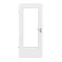 Frontansicht von LEBO Innentür Strukturiert Weiß ähnl. RAL 9016 Versio mit Lichtausschnitt LA-DIN