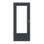 Frontansicht von LEBO Innentür Ultramatt Anthrazit ähnl. RAL 7016 Versio mit Lichtausschnitt LA-DIN