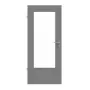 Frontansicht von LEBO Innentür Ultramatt Hygge Grau ähnl. RAL 7037 Versio mit Lichtausschnitt LA-DIN