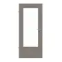Frontansicht von LEBO Innentür Ultramatt Taupe Versio mit Lichtausschnitt LA-DIN