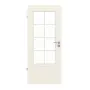 Frontansicht von GARANT Zimmertür Parma Weißlack mit Lichtausschnitt PFL1 Sprosse SP1