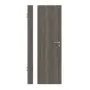 Frontansicht von HÖRMANN Innentür Pure 1 Gebürstete Lärche dunkel Duradecor DesignLine mit Lichtausschnitt Bandseite
