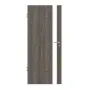 Frontansicht von HÖRMANN Innentür Pure 1 Gebürstete Lärche dunkel Duradecor DesignLine mit Lichtausschnitt Schlossseite
