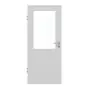 Frontansicht von JELD-WEN Innentür Shape 2F/3F Nickelgrau ähnlich RAL 7047 ExpertLack mit Lichtausschnitt LA-1G