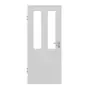 Frontansicht von JELD-WEN Innentür Shape 4F Nickelgrau ähnlich RAL 7047 ExpertLack mit Lichtausschnitt LA-2G