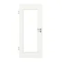 Frontansicht von HÖRMANN Innentür Stripe 15 Verkehrsweiß RAL 9016 Duradecor DesignLine mit Lichtausschnitt LA 26