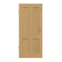 Frontansicht von Innentür TE-4 Eiche astarm Massivholz