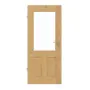 Frontansicht von Innentür TM-21 Eiche astig Massivholz