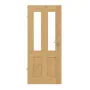 Frontansicht von Innentür TM-22 Eiche astig Massivholz