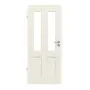 Frontansicht von Innentür TM-22 Nordische Fichte astarm gebürstet weiß lackiert Massivholz