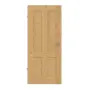 Frontansicht von Innentür TM-4 Eiche astig Massivholz