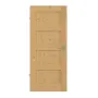 Frontansicht von Innentür TM-7 Eiche astig Massivholz