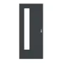 Frontansicht von Schiebetür Anthrazit RAL 7016 Lack LA 24 bandseitig ProLine - Hörmann