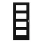 Frontansicht von Schiebetür Schwarz RAL 9005 Lack LA-9 ProLine - Hörmann