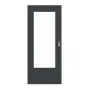 Frontansicht von Schiebetür Anthrazit RAL 7016 Lack DIN-LA ProLine - Hörmann