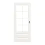 Frontansicht von Carolina 5 LA 3 Sprosse 2/3 ClassicLine Weißlack Schiebetür - Hörmann