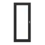 Frontansicht von HÖRMANN Schiebetür Schiefer Schwarz Duradecor Proline Concepto mit Lichtausschnitt LA 27
