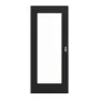 Frontansicht von HÖRMANN Schiebetür Leinen Schwarz Duradecor Proline Concepto mit Lichtausschnitt LA 8